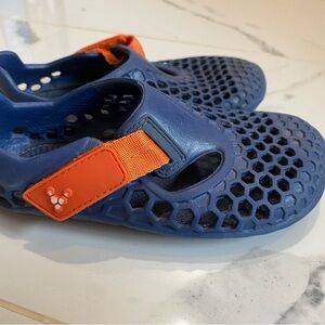 Vivobarefoot Eco Bloom Kids Blue and Orange Water Shoes - Breathable Slip-On